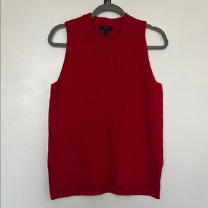 J. Crew Red Sleeveless Sweater